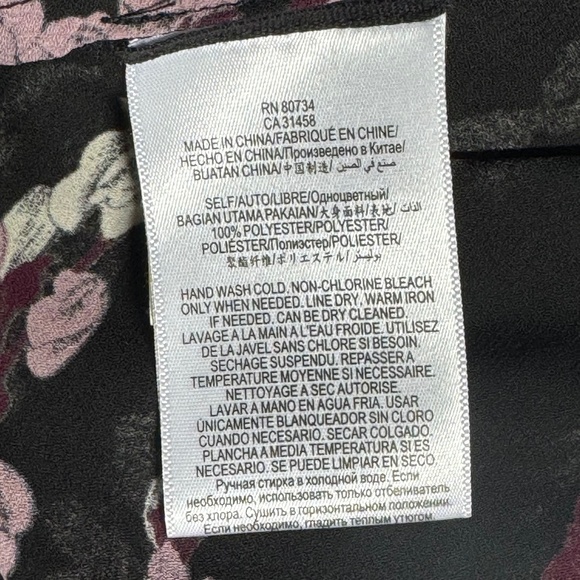 BCBGMaxAzria Eugenie Floral Print Asymmetrical Top - Picture 6 of 7